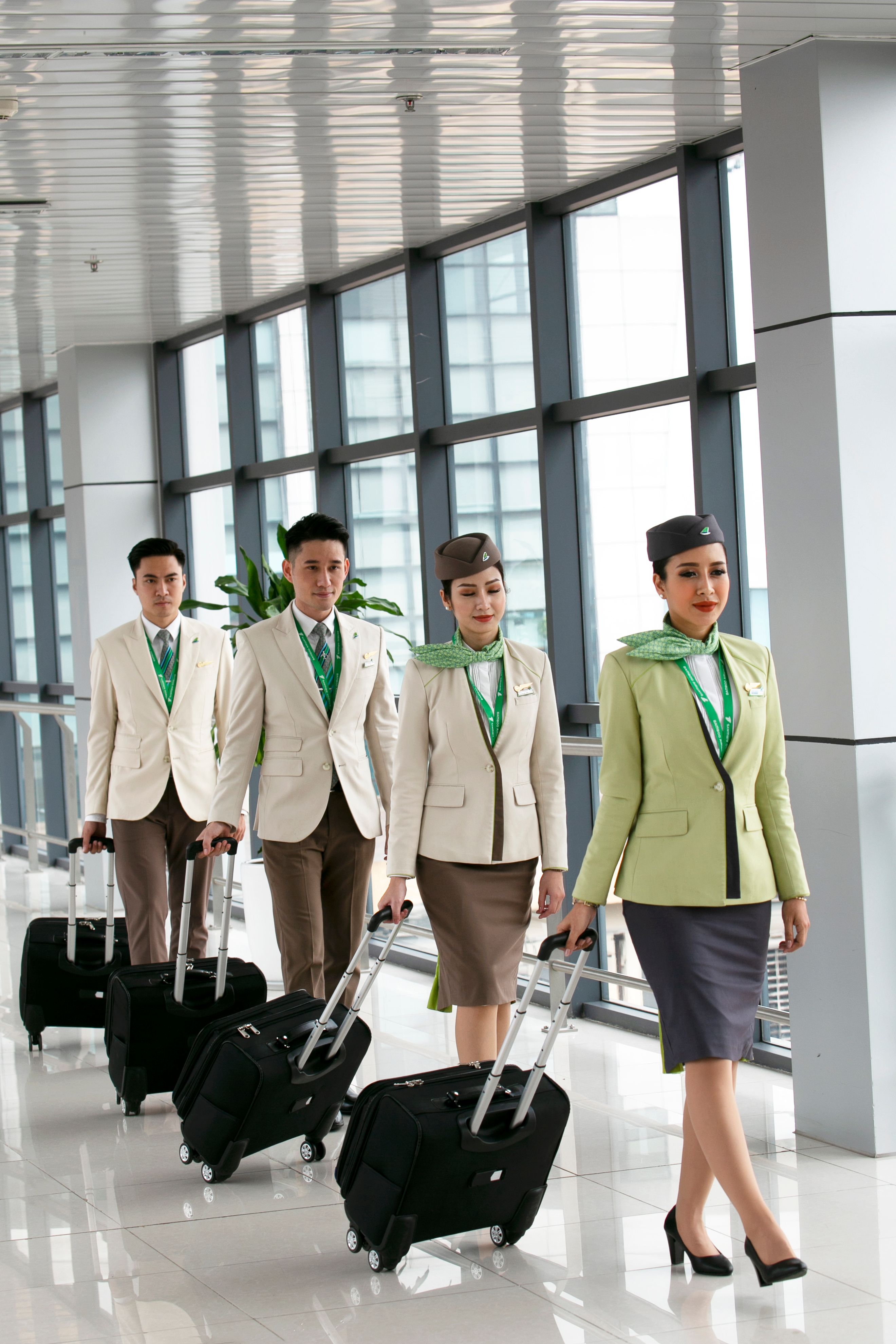 Aviation crew on the apron